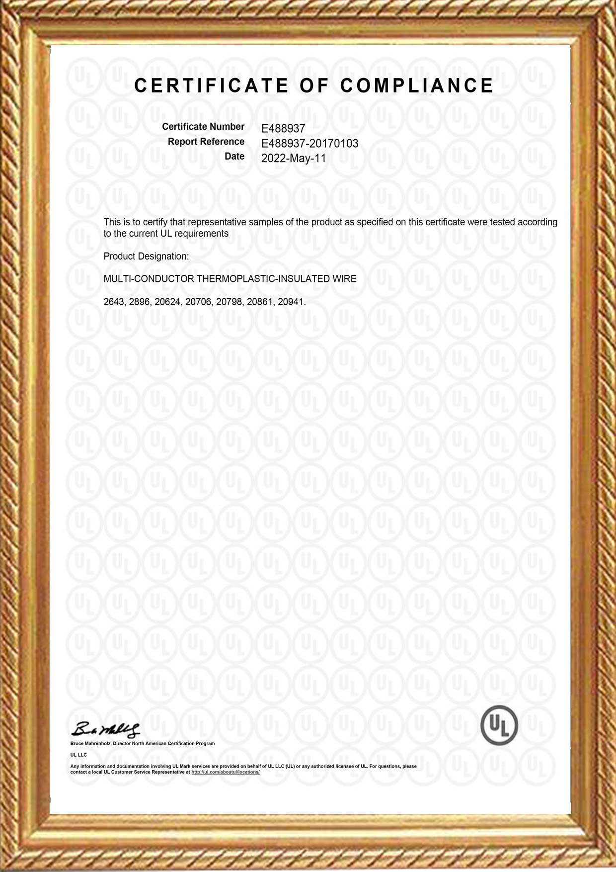 FPC排線廠家UL證書